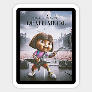 Death Metal Dora Sticker